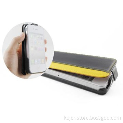 Leather Mobile Phone Cases for iPhone 4S, with Plastic Shell Inside for Precise Shape Fitting
